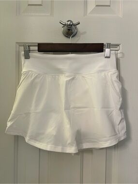 Under Armour White Athletic Skort with Built-In Shorts